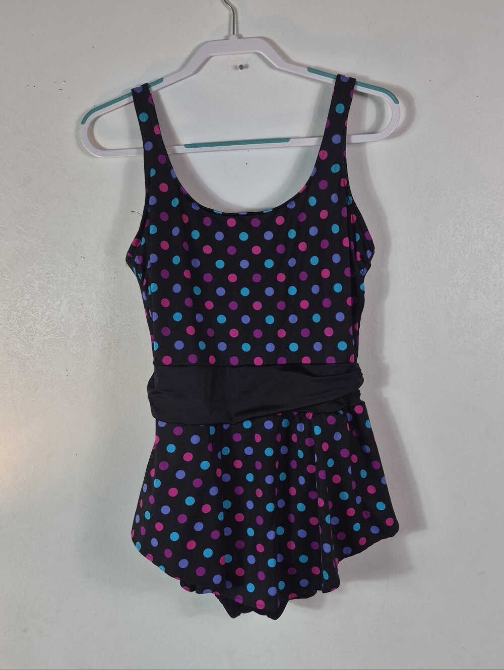 Land's End Vintage One Piece Swimsuit 16 Polka Dot